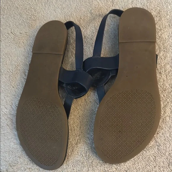 Black Sandals with Gold Accents - Picture 3 of 4